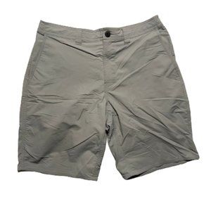 George Light Grey Above Knee Flat Front Stretch Shorts - Size 32